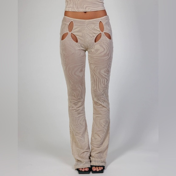 I AM GIA Amina Pant Cream Tan Mesh Small - Picture 1 of 3